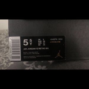 air jordan 13 bred (5.5y)